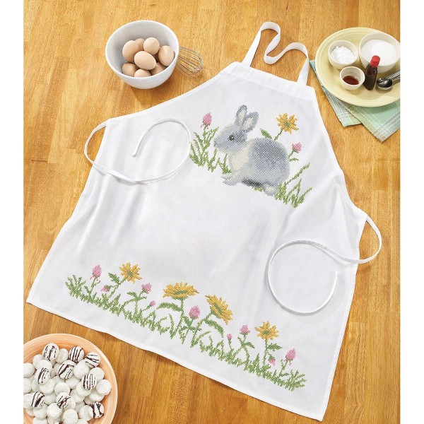 Herrschners® Spring Bunny Apron Stamped Cross-Stitch