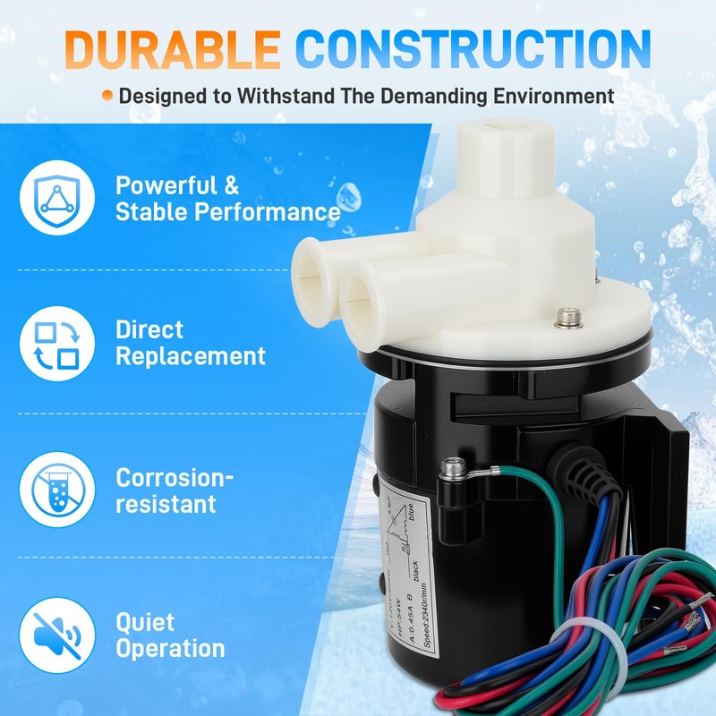 Sejaede PA0613 Ice Machine Water Pump Motor Assembly with Capacitor