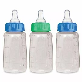 NUK First Essentials by NUK 5 oz. Slow Flow Baby Bottles in Blue/White, 3 Pack