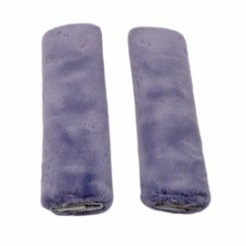 Gray Plush Seatbelt Shoulder Pad Covers, 2 Pcs Car Safety seat belt cushion Protector Comfortable seatbelt strap cover with velcro for Adults and Children