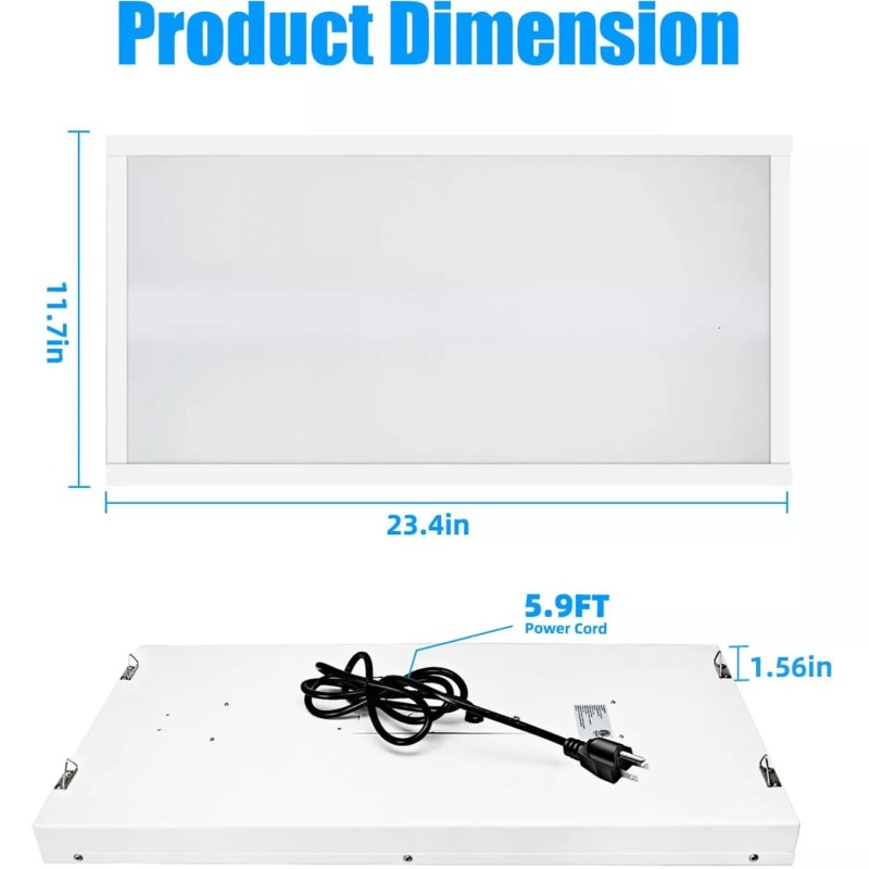 WYZM LED Linear High Bay Light 2FT, 100W 16000LM Adjustable