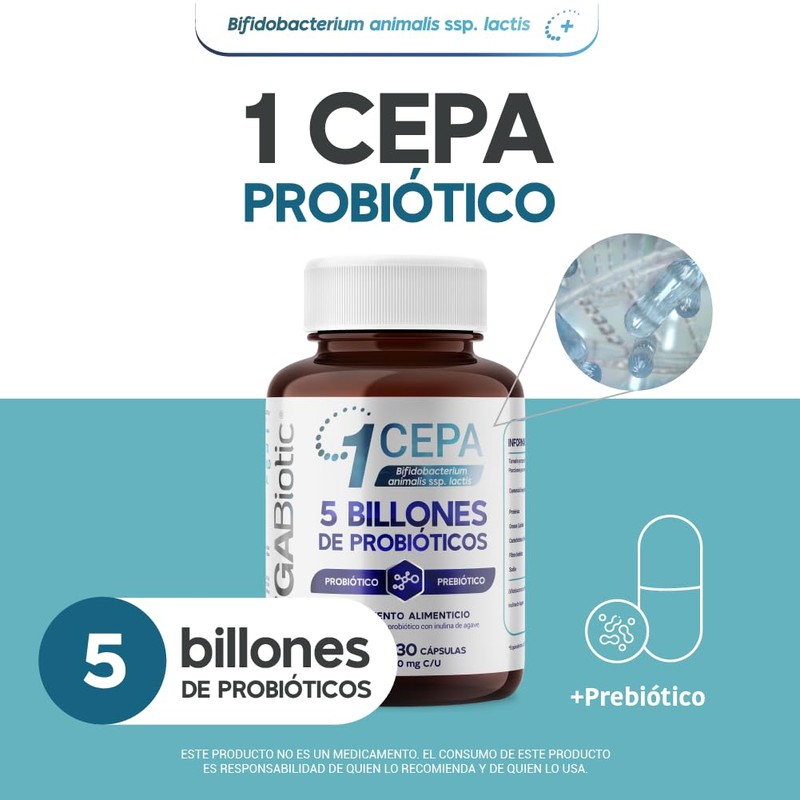 Probióticos Slim Edition, 5 Billones y 1 Cepa con Inulina