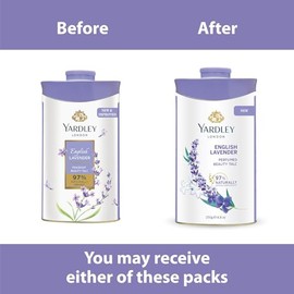 Yardley London Talco perfumado, lavanda inglesa, 250 g
