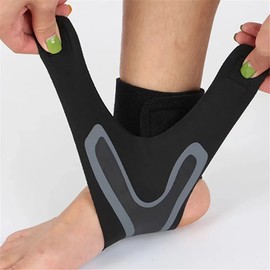 Adjustable Ankle Support Brace for Sports – Breathable Compression Wrap with Cross-Strap Fit for Running & Fitness