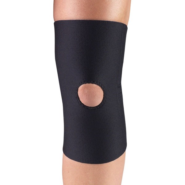 OTC Knee Support, Open Patella, Neoprene, Black, 3X-Large
