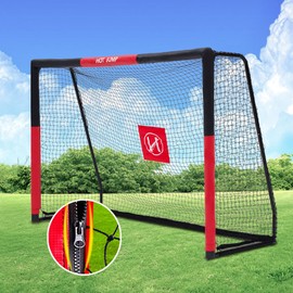 Soccer Goal for Backyard,10x6.5ft Metal Soccer, Soccer Goal for All Ages,Soccer net with Zipper Design, Easy Assemble, Weatherproof Foam Padded Goal Post