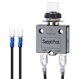 Push Button Circuit Breaker 5 Amp, Briidea Fuse Tester Manual Reset 32V, Low voltage Protection