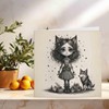 Cute Gothic Girl & Wolf Birthday Card 145 x 145mm