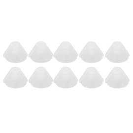10pcs Hearing Amplifier Ear Plugs Flexible Horn Shaped Silicone Hearing Amplifier Eartip Transparent White