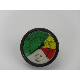Udor GG350BM Back Mount 0-350psi Pressure Gauge