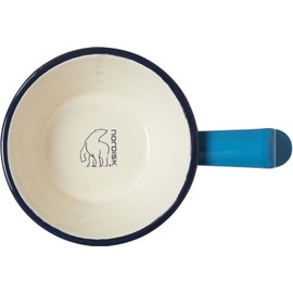 Nordisk Madame Bla Measure Cup 250ml Blau-Weiß - Robuster emaillierter Camping-Messbecher, 250ml, Größe 250 ml - Farbe S