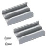 M6219 Sliding Shower Door Bottom Track (2-Pack, Gray) 1/2-inch Channel,