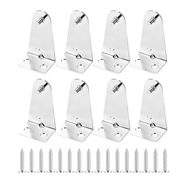 iplusmile Blind Brackets Blind Holder: 8pcs Metal Hold Down Brackets Metal Blinds Down Clips Blinds Down Holder for Horizontal Blinds Shades Windows Doors