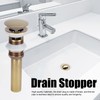 Brass Popup Drain Stopper Bathroom Basin Sink Draining Without Overflow