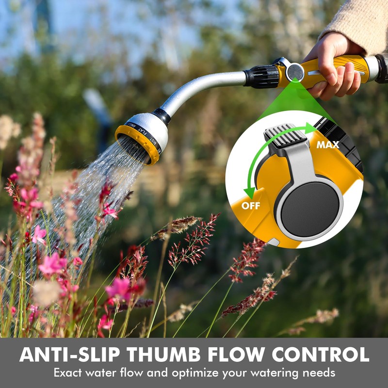 RESTMO Watering Wand Heavy Duty, Metal Garden Hose Wand with