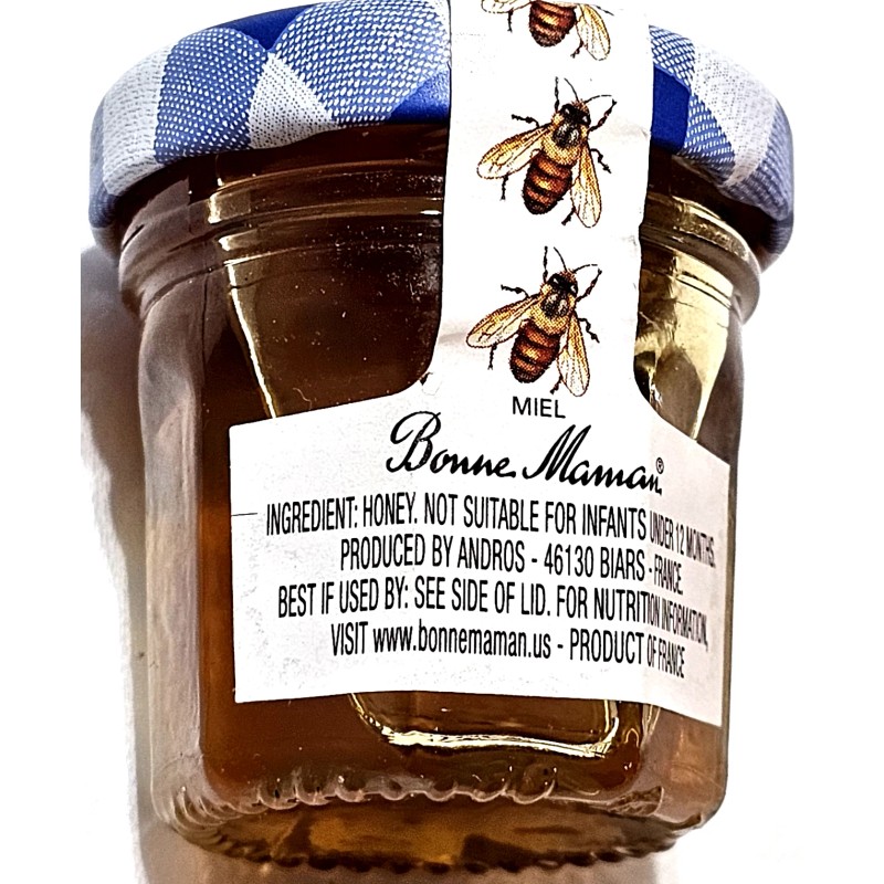 Bonne Maman Honey Mini Jar 1 oz Kosher French travel