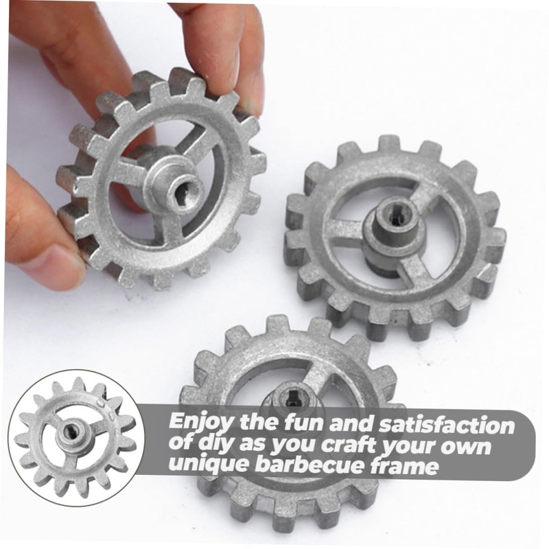 Ipetboom 2Pcs Barbecue Rotating Gear Replacement for DIY Rotary Frame