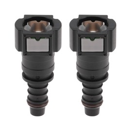 FUELHOOD 5/16" Fuel Line Quick Connector ID Hose for 3/8" SAE Male Connector Straight Push-On Connector Seal Fittings Plastic Black Grey 2 Pcs