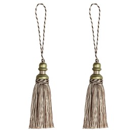 HedongHexi 2 Pack Tassel 21cm/ 8 Inch Key Tassel with Loops, Handmade Tassel Craft, DIY Accessories for Home Decoration