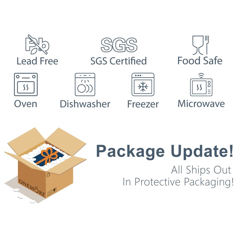 ONEMORE Garlic Keeper with Lid, Ceramic Garlic Saver 4 inch,