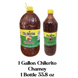 el Chilerito Chilerito Mix Chamoy Seasoning Sauce 1 Gallon Bottle & (1) 33.8 Oz Bottle