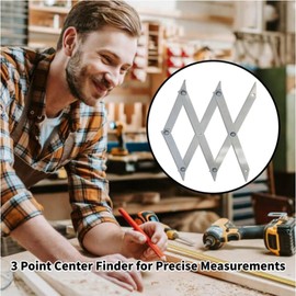 DWYYWSM Picket Master Pro 3 Point Center Finder for Precise Measurements, Woodworking Center Finder Marking Tool, Stainless Steel Center Finder Measuring Tool, Equal Spacing Layout Tool for Welding