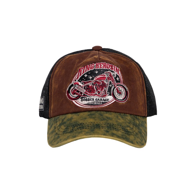 King Kerosin Men's Trucker Cap Vintage Retro Bobber Motorcycle Biker