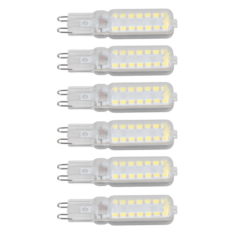 6pcs G9 LED Bulbs 7W Dimmable 360° Illumination Replacement Light