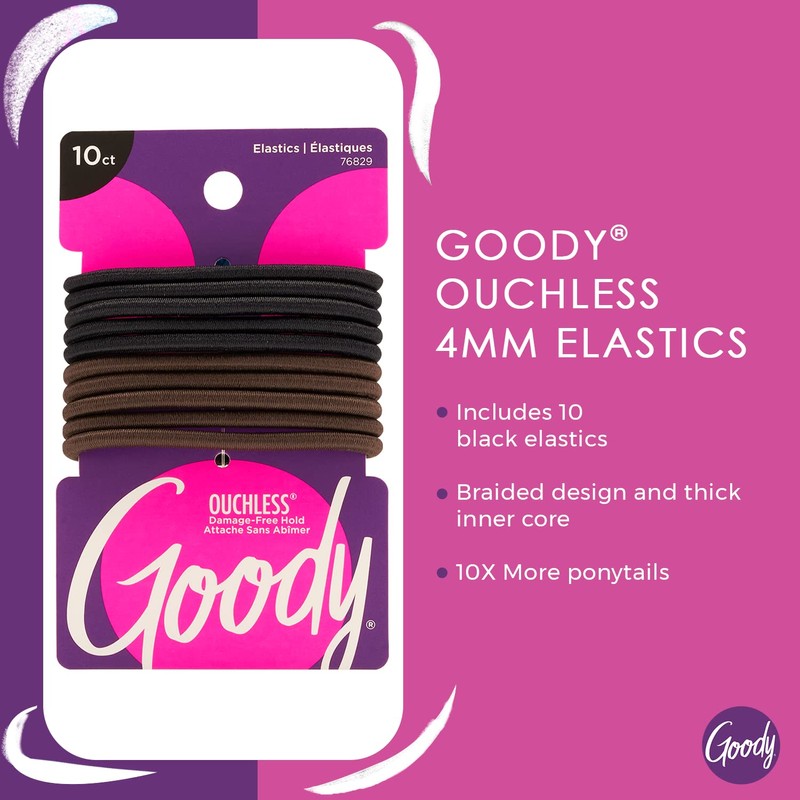 Goody Ouchless Hair Elastics – No Pull, No Breakage, Tangle-Free