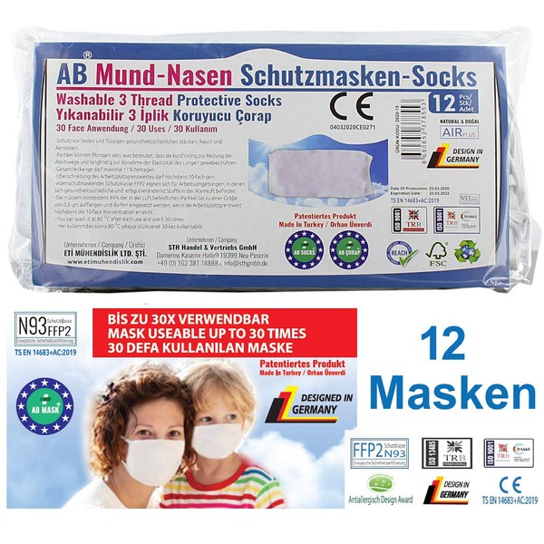 Veova 2 x Fine Dust Masks Respirator Masks Mouth Guard