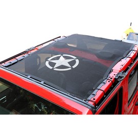 Sun Protection Mesh UV Protection Bikini Top Cover Net for 2018-2019 Wrangler JL JLU (4 Door, 5 Star)