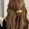 KuuGuu 4 PCS Gold Starfish Hair Clips Metal Seashell Hair