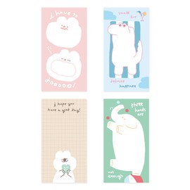 Monolike Story Town Afternoon Memo Pad B Set of 4 Storytown Afternoon Memo Pad B SET - Different Design, 80 Sheets per Design, 80x148mm