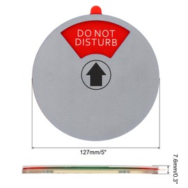 PATIKIL Office Door Sign, 4 Options Do Not Disturb/Please Knock/Out of Office/In a Meeting Sign Privacy Sign for Office Business Meeting Conference, 5 Inch, Silver Tone