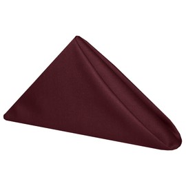 Ultimate Textile -3 Dozen- Poly-Cotton Twill 20 x 20-Inch Cloth Dinner Napkins, Burgundy Dark Red