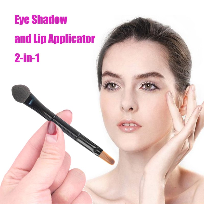 2 in 1 Mini Disposable Eyeshadow and Lip Brush, RoseFlower