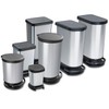 Rotho 1165080747 Pedal Bin Paso, capacity 6 l, metallic-look, made