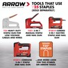 Arrow 259 T25 Heavy Duty Steel Staples for Installing Low