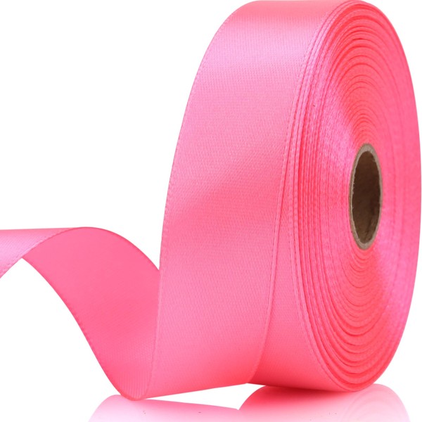 NISDOCF Pink Ribbon 7/8 Inch 30 Yards Satin Craft Ribbon-Single