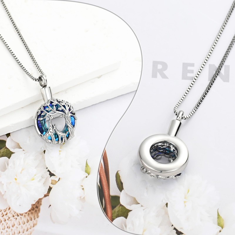 XSMZB Giraffe Urn Necklace for Ashes of Loved One Tree