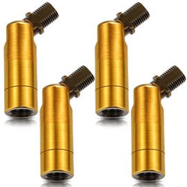 Tondiamo 4 Pcs Golden Sloped Ceiling Light Adapter 180 Degree Pendant Suspension Canopy for Chandelier Track Ceiling Lamp Pendant Vaulted Overhead Light Hanging Helper for Vaulted or Angled Overhead
