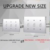 Silver Mirrored Switch Plates - 3 Gang Wall Cover, Durable