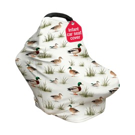 Duck Car Seat Cover & Canopy - Universal Multi-Use Baby Car Seat and Stroller Cover, Breathable Breastfeeding & Nursing Canopy, Newborn Infant Carrier Cover, Baby Shower Gift for Boys and Girls