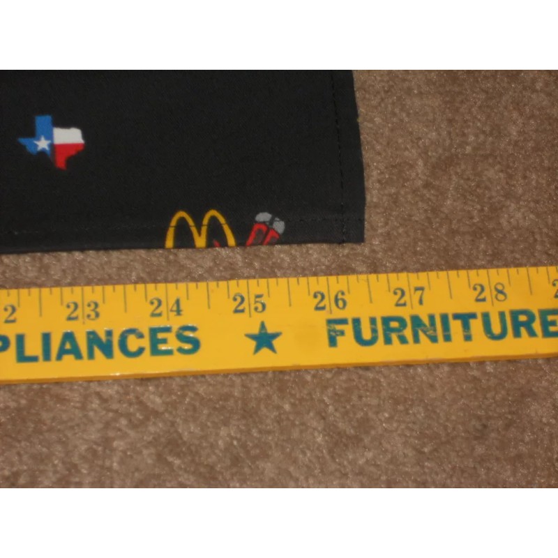 McDonald's Apparel Collection (TEXAS THEME) BLACK APRON UNIFORM Never Used