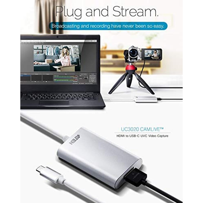 Aten UC3020 CAMLIVE HDMI to USB-C Video Capture, silber