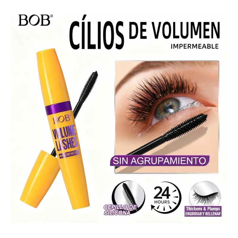 Máscara De Pestañas Volumen Y Alargador 60g Negro+ Rizador