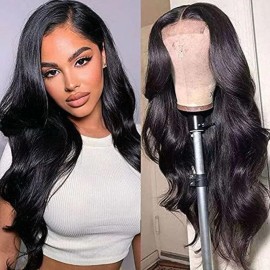 Savanna Hair Wig Glueless Lace Front Wigs Pre Plucked Soft as Human Hair Natural Black Loose Wavy