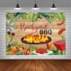 AIBIIN 7x5ft Backyard BBQ Backdrop Summer Seafood Barbecue Backdrop Rustic