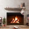 BoscoMondo 72 Inch Fireplace Mantel - Solid Rustic Wood -