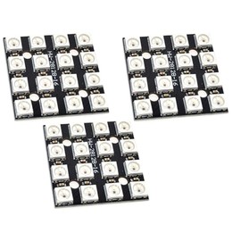 3 x CANADUINO® RGB LED Matrix 4x4 with 16 x WS2812B RGB - Fully addressable
